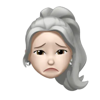 💍 emoji, avatar, sad, woman, cartoon, face telegram sticker
