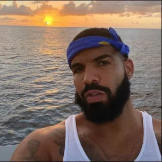 💡 Drake drake, selfie, ritratto, oceano, rapper, musicista telegram sticker