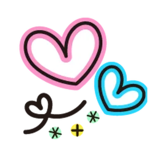 ❤️ heart, love, cute, kawaii, cartoon, sticker, illustration whatsapp sticker