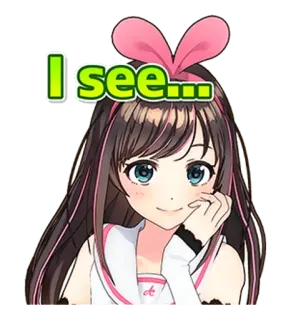 🦁 Kizuna AI I see... anime, virtual youtuber, kizuna, ai telegram sticker