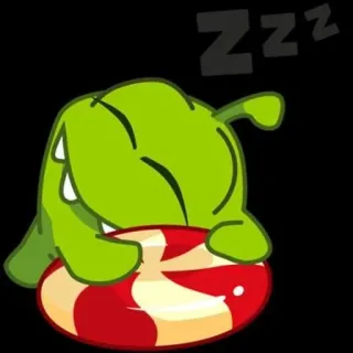 😴 Zzz sleep, candy, zzz, green, cartoon telegram sticker