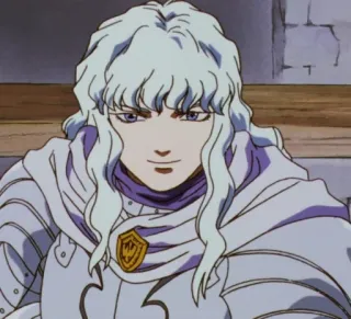 🙂 Griffith Berserk anime, armor, warrior, manga, fantasy telegram sticker