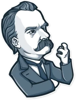 🤔 Friedrich Nietzsche Philosophe, Penseur, Homme, Personnage historique, Allemand telegram sticker