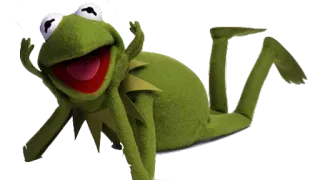 😉 Kermit żaba, muppet, zielony, żaba Kermit, śmieszne, mem telegram sticker