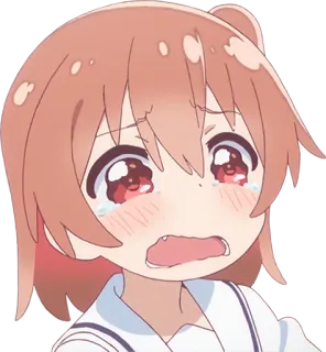 😭 Anime, Gadis, menangis, sedih, air mata, Kartun telegram sticker