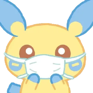 😷 마스크, 코로나19, 포켓몬, 플러시, 만화, 귀여운, 카와이 whatsapp sticker
