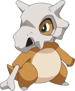 🔵 Cubone Pokemon Osselait, Pokémon, Os, mignon, Animé, Jeu telegram sticker