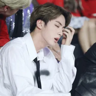 ☁️ Jin Người, Đàn ông, Thần tượng, Ca sĩ, Người nổi tiếng, K-pop telegram sticker