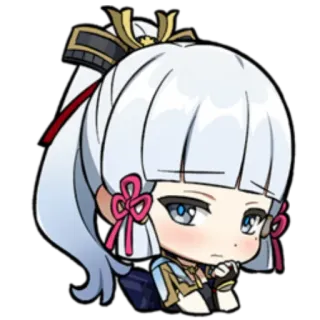 ☺️ Ayaka Genshin Impact Anime, Videojuego, Genshin Impact, Ayaka, Lindo, Chibi telegram sticker