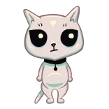 😑 cat, animal, sticker, cartoon, cute whatsapp sticker