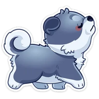 🙄 anjing, anak anjing, hewan, lucu, kartun, stiker telegram sticker