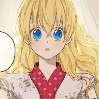🌸 Anime, Chica, Rubia, Linda, Dibujo animado, Ilustración whatsapp sticker