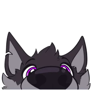 😶 Lobo, Furry, Anthro, Desenho animado, Fofo telegram sticker