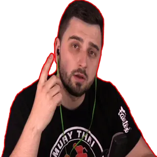 👆 MUAY THAI muay thai, martial arts, t-shirt, man, portrait telegram sticker