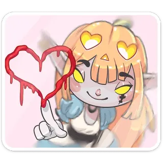❤️ halloween, bí ngô, xác sống, trái tim, máu, hoạt hình telegram sticker