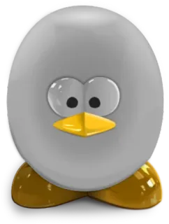 😐 penguin, cartoon, animal, bird, cute, sticker, grey telegram sticker