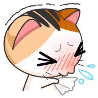 🤧 猫, 動物, かわいい, カワイイ, 病気, 風邪, インフルエンザ telegram sticker
