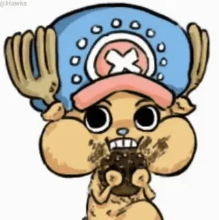 🍪 Tony Tony Chopper One Piece Anime, Dibujos animados, Personaje, Chopper, One Piece, Comida telegram sticker