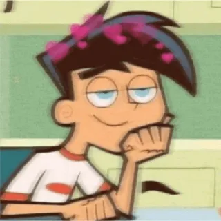 🦸‍♂ Danny Phantom cartoon, animated, heart, love, smug telegram sticker