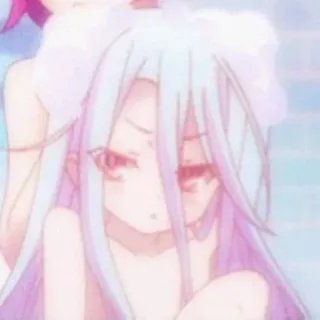 😑 Shiro No Game No Life Anime, Shiro, No Game No Life, Manga, Dễ thương, Cô gái whatsapp sticker