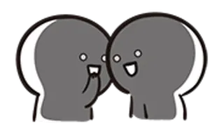 😶 schattig, cartoon, karakters, grappig, speels telegram sticker