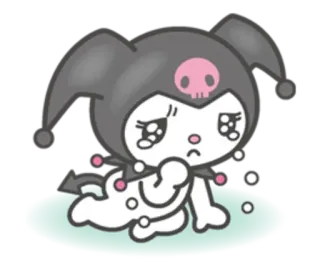 😭 Kuromi kawaii, huilen, schattig, cartoon, personage telegram sticker