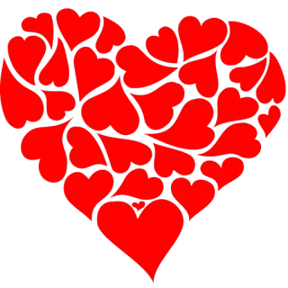 ❤ heart, love, hearts, red, valentine, romance telegram sticker