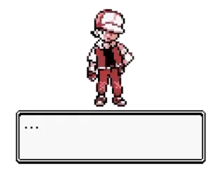 👶 Red Pokemon ... video game, pokemon, pixel art, silent, trainer telegram sticker