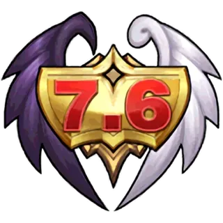 🌓 7.6 game, rating, wings, 7.6, icon telegram sticker