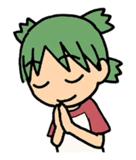 🙏 애니메이션, 만화, 캐릭터, 귀여운, 기도, 평화로운 telegram sticker