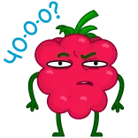 😧 Mood framboesa, humor, desenho animado, engraçado telegram sticker
