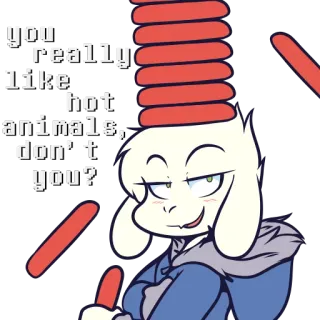 🌭 Asriel Dreemurr Undertale you really like hot animals, don't you? telegram sticker