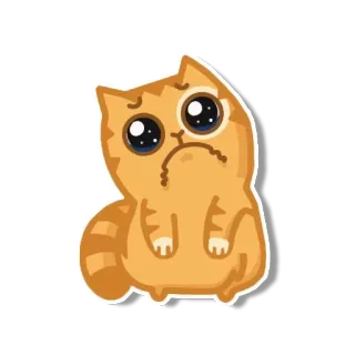 😭 gato, triste, adesivo, desenho animado, fofo, felino telegram sticker