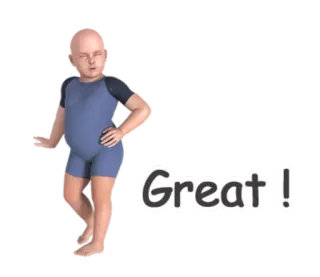 👍 Great! baby, great, positive, success, approval whatsapp sticker