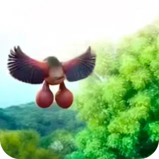 👍 oiseau, vol, nature, animaux, extérieur telegram sticker
