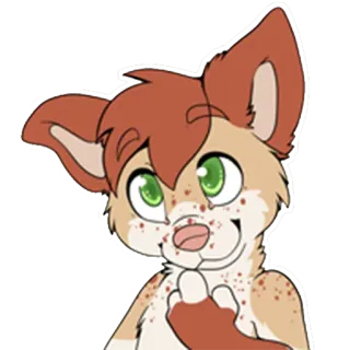 😊 furry, anthropomorphic, animal, fox, character, gesture, middle finger telegram sticker
