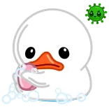 🧼 canard, canard en plastique, bain, mignon, dessin animé, animal telegram sticker