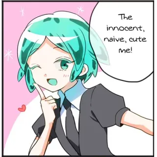 😊 The innocent, naive, cute me! Anime, Lindo, Inocente, Personaje telegram sticker