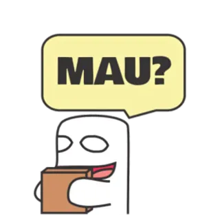 😛 MAU? 만화, 배달, 질문, 소포 telegram sticker