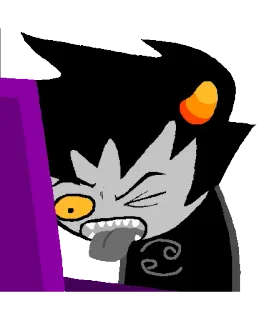 ♋ Karkat Vantas Homestuck Homestuck, Troll, Karkat Vantas, Krebs Tierkreiszeichen, Webcomic whatsapp sticker
