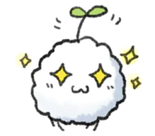 🤔 chmura, kawaii, słodkie, iskierka, puszyste telegram sticker