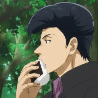 🙂 Anime, Essen, Charakter, Onigiri, Nahrungsmittel, Seitenprofil telegram sticker