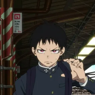 🔥 Shinra Kusakabe Fire Force Anime, Fire Force, Shinra Kusakabe, Wütend whatsapp sticker
