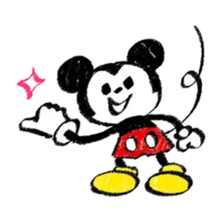 👌 Mickey Mouse Mickey Mouse, cartone animato, Disney, personaggio, topo, animazione whatsapp sticker