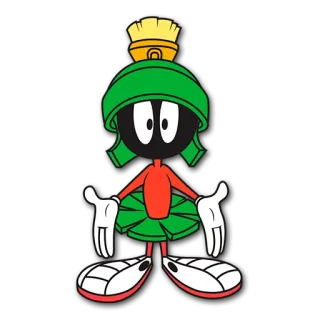 ❓ Marvin the Martian Looney Tunes Dibujos animados, Marvin el Marciano, Looney Tunes, Alien, Personaje whatsapp sticker