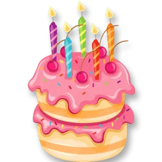 🎂 gâteau, anniversaire, bougies, dessert, sucré whatsapp sticker