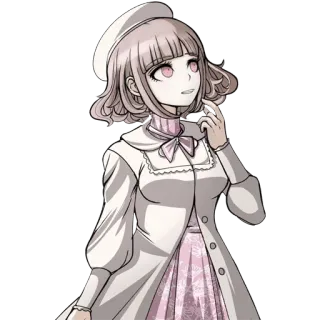 🤔 Chiaki Nanami Danganronpa anime, video game, character, girl, cute, Danganronpa telegram sticker