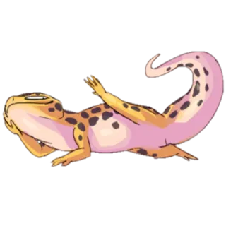👋 Echse, Gecko, Tier, niedlich, Zeichnung telegram sticker