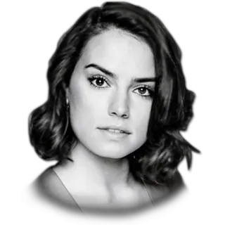 😕 Daisy Ridley actress, portrait, daisy ridley, celebrity, star wars telegram sticker