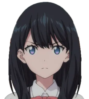 😠 Anime, Mädchen, Charakter, Porträt, Niedlich, Illustration telegram sticker